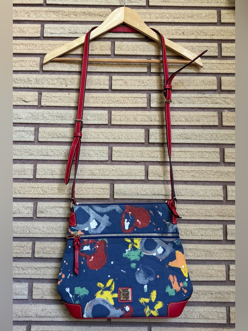 Denim Graffiti Dooney & Bourke Handbag - Women's Shoulder Bag - Designer Purse